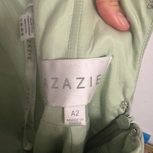 Azazie Callie Dusty Sage Dress - Picture 15 of 15